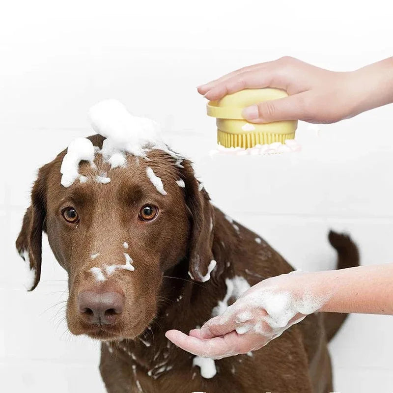 Escova de silicone para cães e gatos