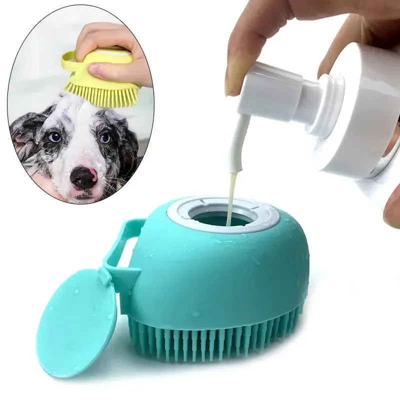Escova de silicone para cães e gatos