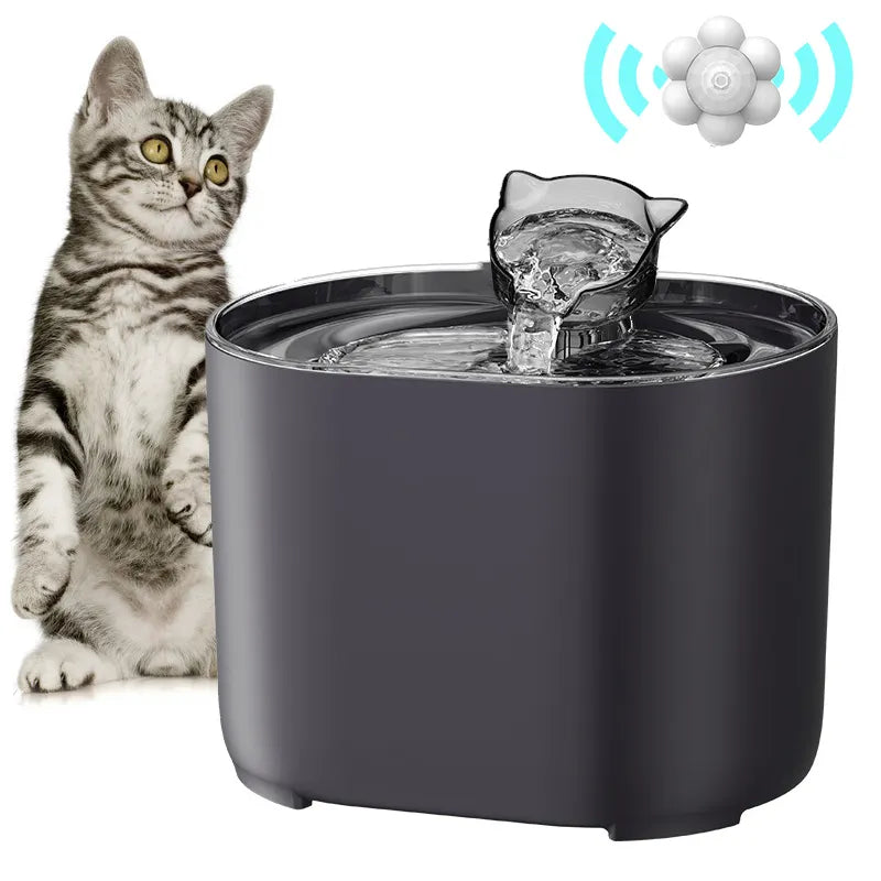 Fonte de água para gatos com filtro automático